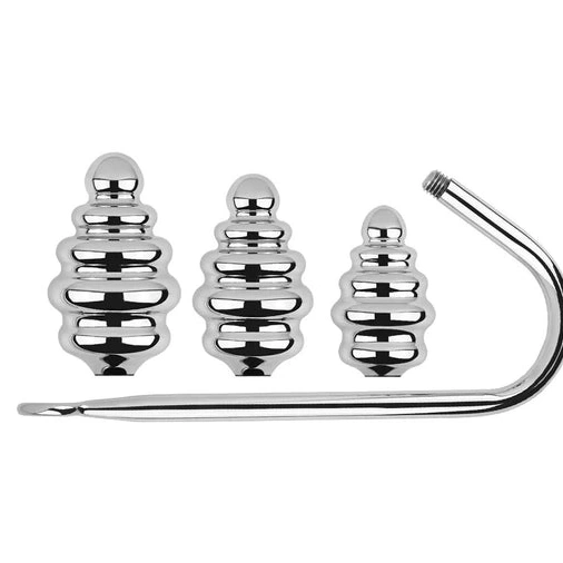 8826 Screw-in Set GreatBenefit Anal Hook Ribbed 0207